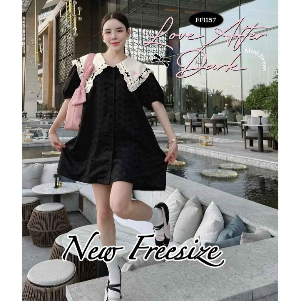 FLAT2112 : LOVE AFTER DARK MINI DRESS   ขนาดปกติ Freesize ค่ะ ของใหม่ New in Pack เดรสสั้นสุดคลาสสิค