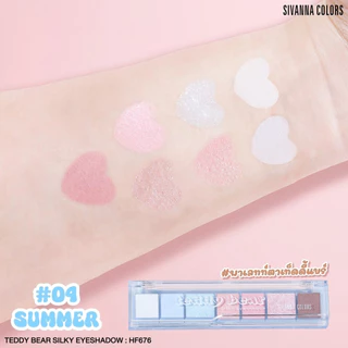 (1ชิ้น) HF676 Sivanna Clor อายแชโดว์เนื้อซิล Teddy Bear Silky Eyeshadow