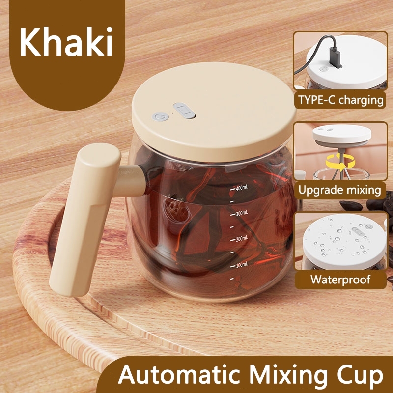 400ml ถ้วยปั่นกาแฟ ถ้วยผสมอัตโนมัติ เครื่องชงกาแฟ ถ้วยผสม 7000 รอบต่อนาที แก้วกาแฟชาร์จไฟได้ แก้วอัจฉริยะพกพา