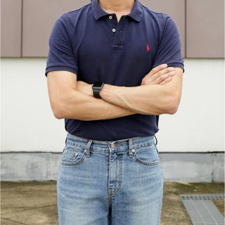 (NAVY) Custom Slim Fit Basic Mesh Shirt 🫒 สีเข้าใหม่ล่าสุด 🙌🏾