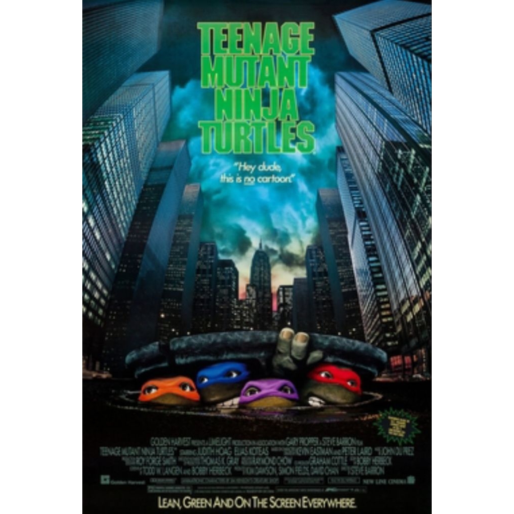 Blu-ray+DVD ปก+สกรีนแผ่น Teenage Mutant Ninja Turtles (1990) ขบวนการมุดดินนินจาเต่า