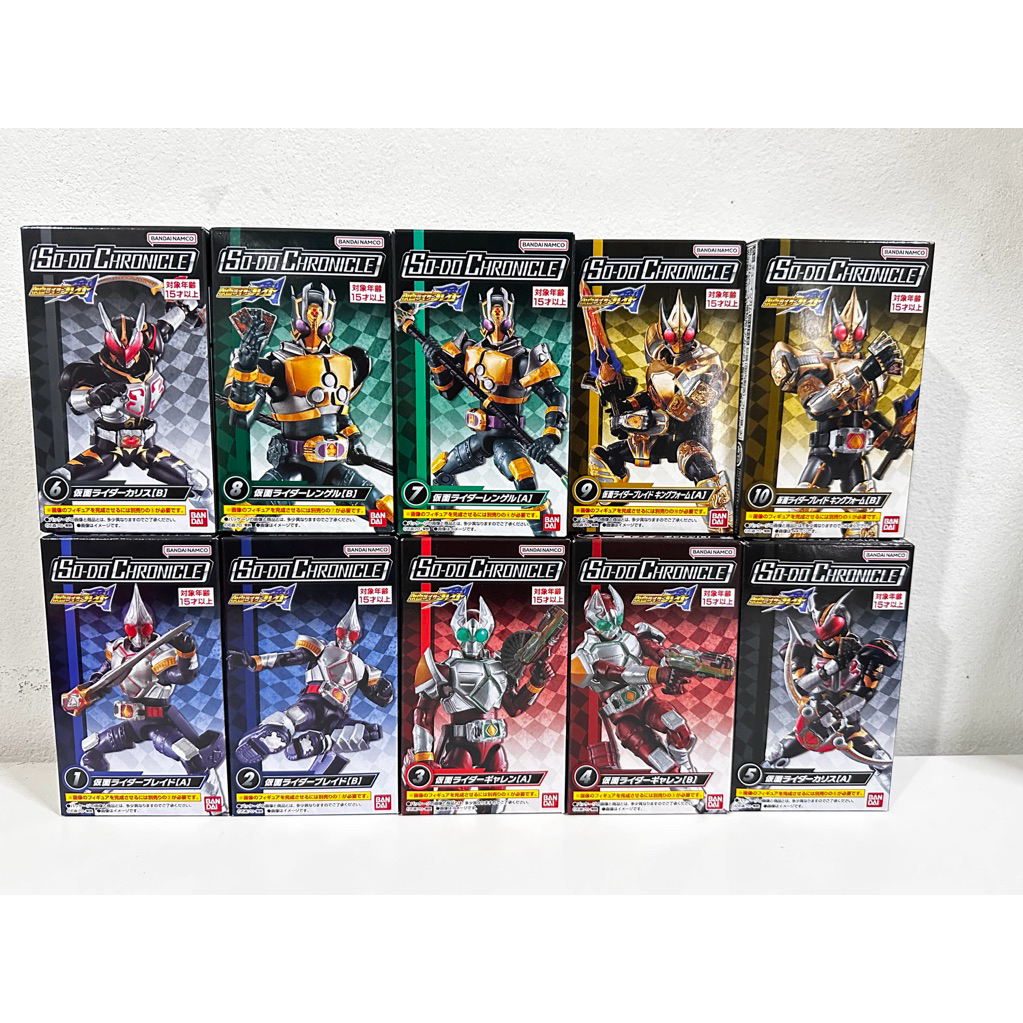 โมเดลฟิกเกอร์ Sodo kamenrider Chronicle-Blade-คาเมนไรเดอร์เบลด-Character-  ของเเท้จากBandai-มือหนึ่งของแท้-(ขายคู่)