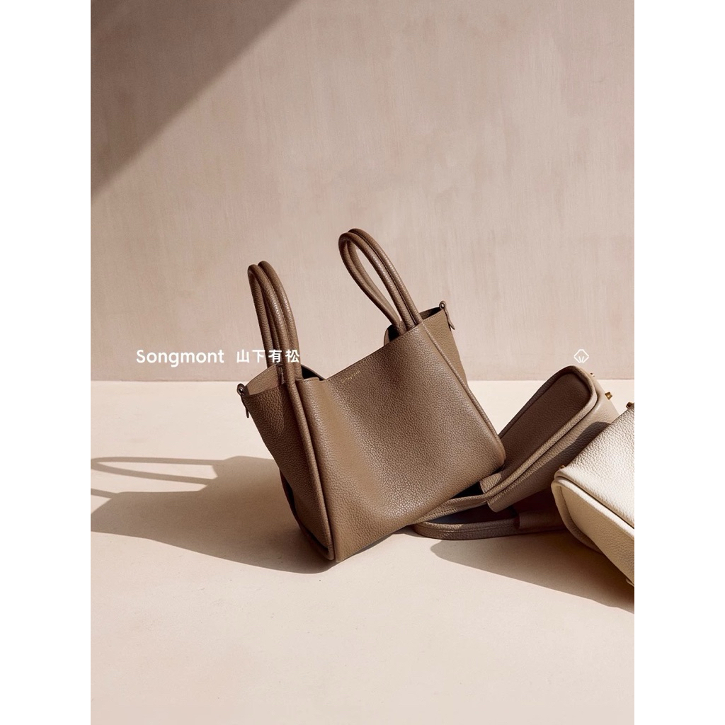 [Pre songmont แท้ 100%] Month Music Large Bag Women Original Leather