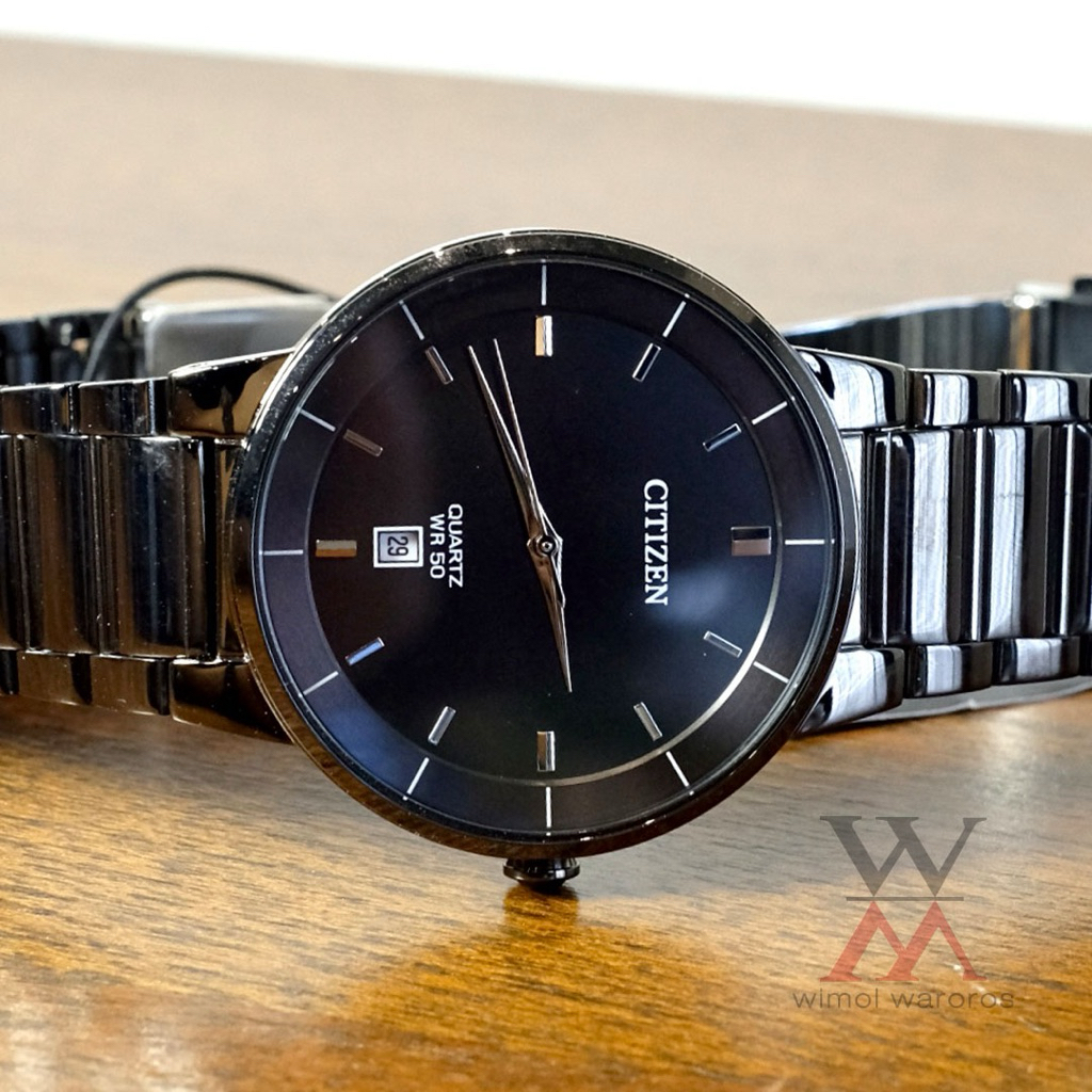 นาฬิกา CITIZEN รุ่น BI5127-51H Cal.G112 40 mm. Quartz WR 50 (หน้าดำ-เรือนดำ)