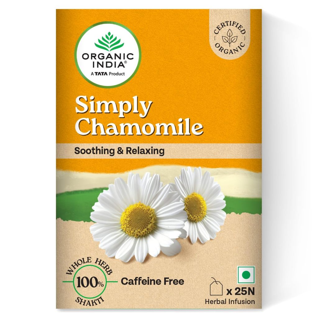 ชาอินเดีย ORGANIC INDIA Simply Chamomile, ชาคาโมมายล์ออร์แกนิค 25 Tea bags