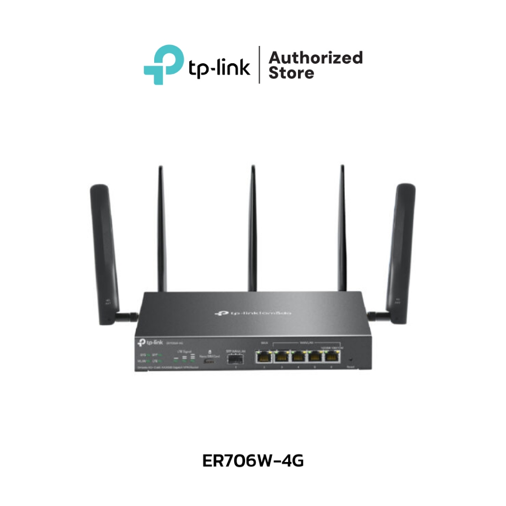 TP-LINK Omada 4G+ Cat6 AX3000 Gigabit VPN Router รุ่น ER706W-4G