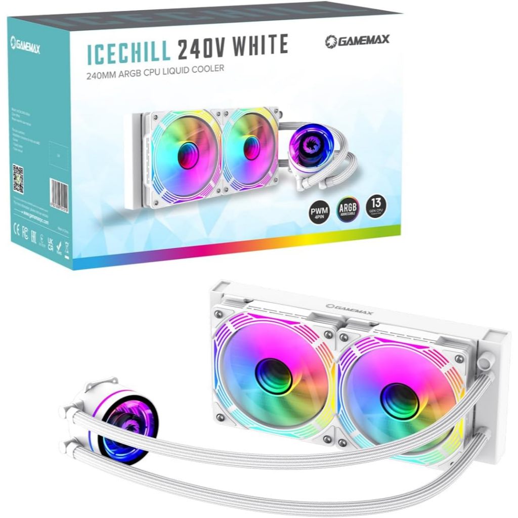 CPU LIQUID COOLER GAMEMAX IceChill 240V WHITE / BLACK 240