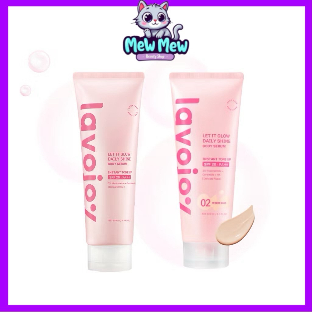 lavojoy Let It Glow Daily Shine Body Serum Delicate Rose50ml. โทนอัพ ปรับผิวกระจ่างใส บำรุงผิวและกัน