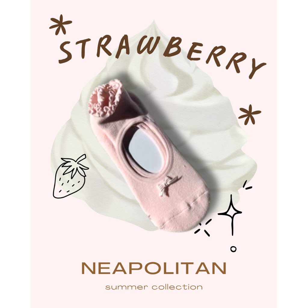 🍓 Strawberry – Neapolitan Ice Cream Collection Pilates Grip Socks