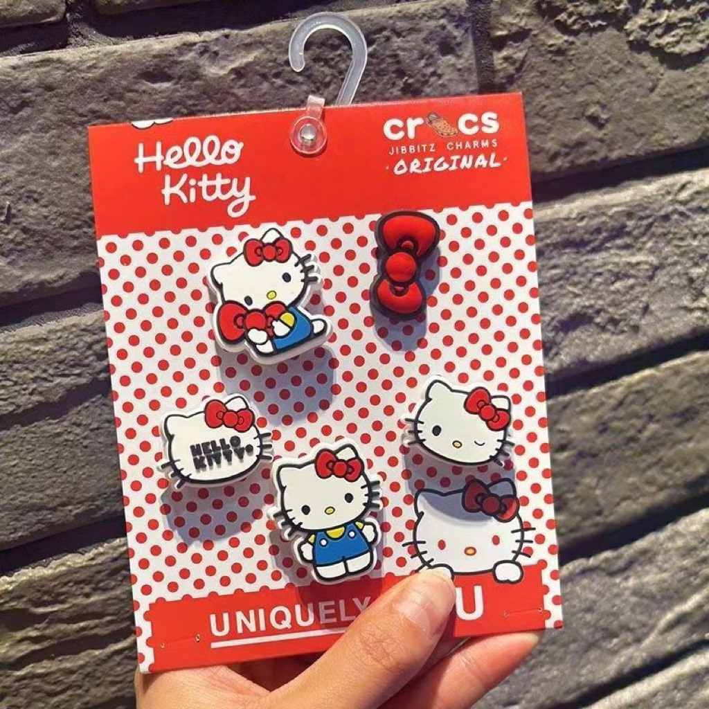 ส่งไว ❤️𝟣 เซ็ท 𝟣𝟢 ตัว / ตัว 𝙅𝙞𝙗𝙗𝙞𝙩𝙯 Crocs  น้อนคิต ตี้  ติดรองเท้า โคต ร น่ารักเลยค่า คุ้มมาก - รูปที่ 5