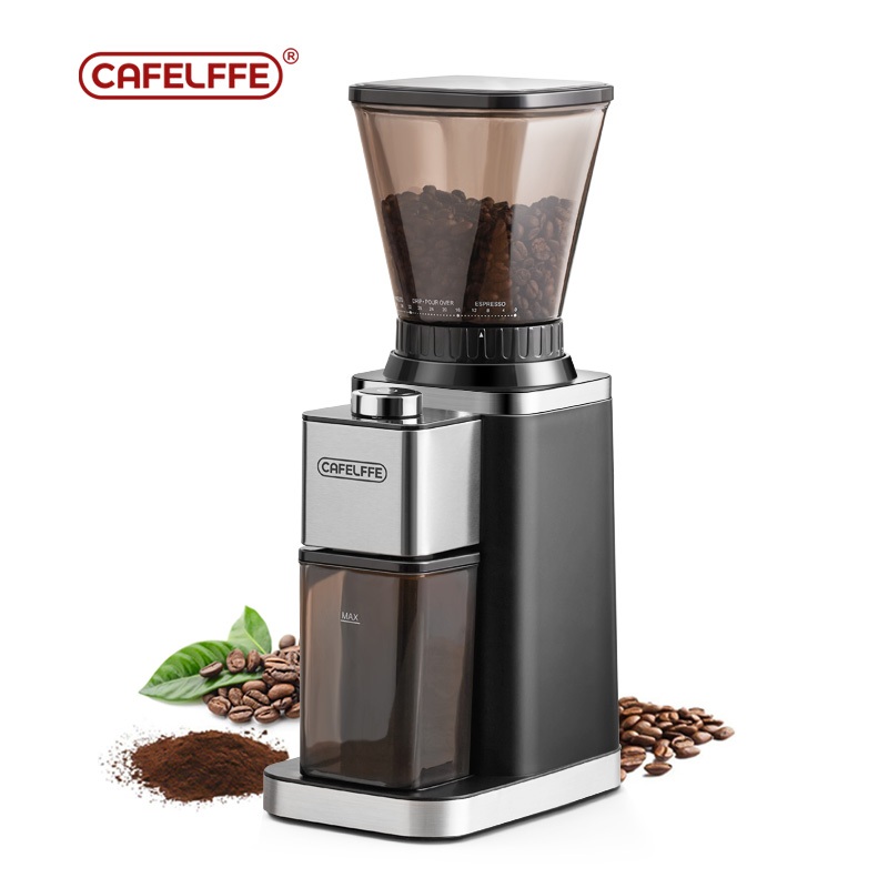 Cafelffe เครื่องบดกาแฟไฟฟ้า อัตโนมัติด้วย 48 เกียร์สำหรับหยด / เอสเปรโซ่ / กดฝรั่งเศสกาแฟ ฯลฯ