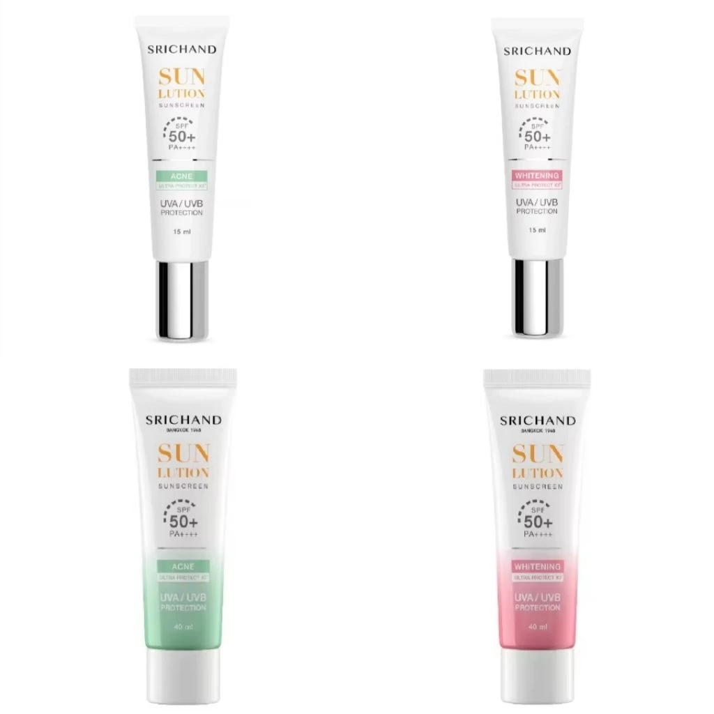 SRICHAND Sunlution Sunscreen 2 สูตร Acne Care/ Skin Whitening 15ml/40ml
