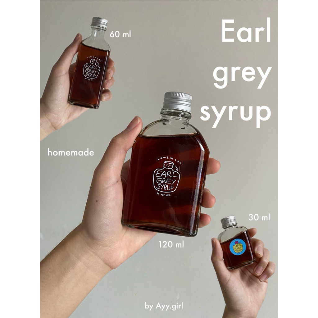 Earl grey syrup (30, 60, 120 ml) เอิร์ลเกรย์ไซรัปสูตรโฮมเมด (เอ้เกิร์ล เอิ้ร์ลเกรย์)