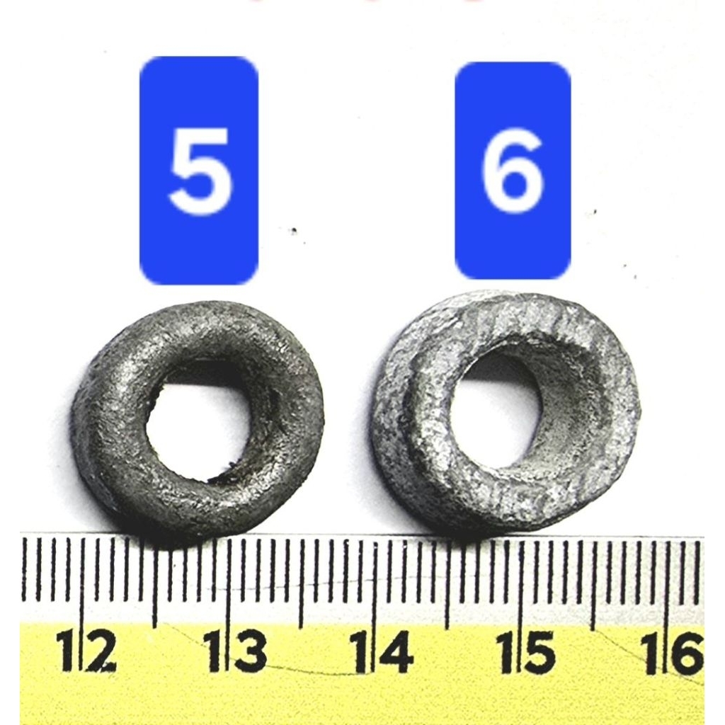 ตะกั่ววง ทุ่นถ่วงน้ำหนักอวนจับปลา มีเบอร์ 1 - 1.5 - 2 - 2.5 -3 - 3.5 - 5 - 6 รุ่นแบ่งขาย 0.50 กิโลกรัม - รูปที่ 6