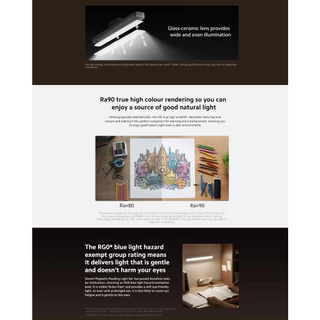 โคมไฟ Xiaomi Magnetic Reading Light Bar โคมไฟอ่านหนังสือ | ป้องกันแสงสีฟ้า RG0 | ปรับมุมแสงได้ | ฐานแม่เหล็ก