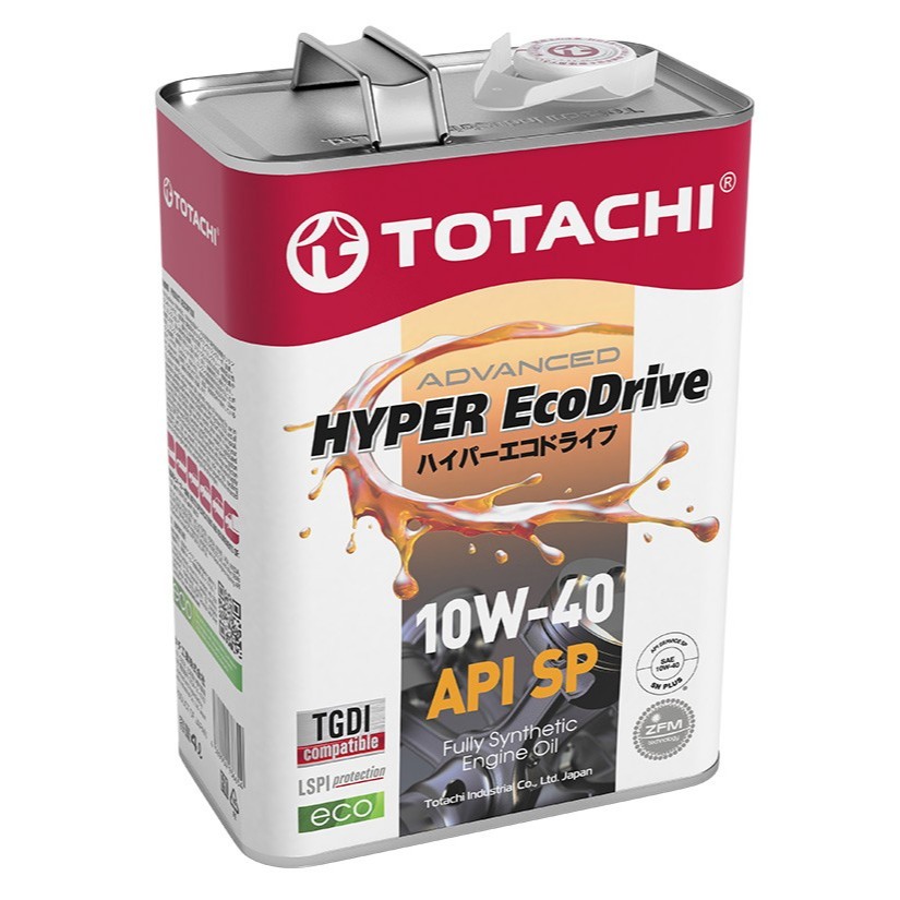 TOTACHI Hyper Ecodrive 10W-40 น้ำมันเครื่อง 1ลิตร และ 4 ลิตร