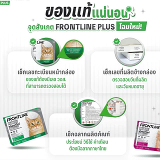 FRONTLINE PLUS CAT ฟรอนท์ไลน์ พลัส ยาหยดกำจัดเห็บหมัด สำหรับแมว