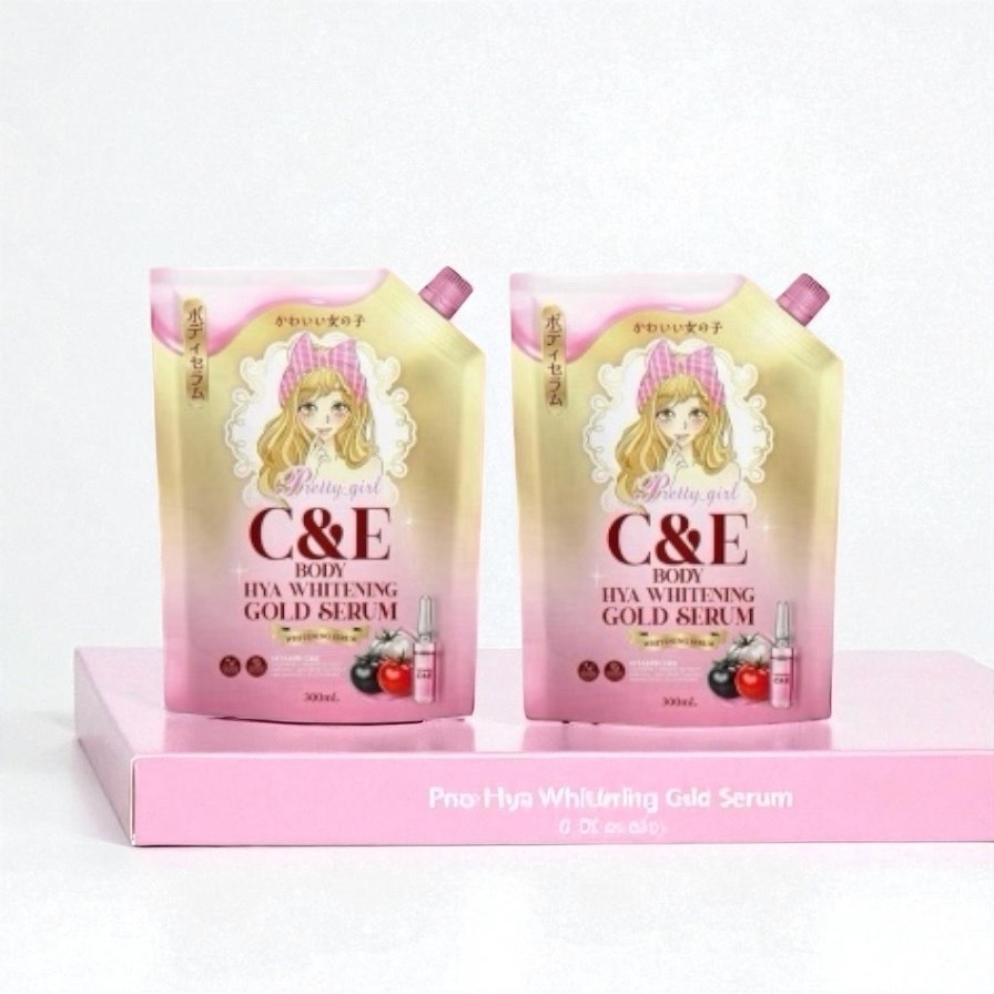 (2ซอง)โลชั่นสูตรใหม่ Pretty Girl C&E Serum พริตตี้เกิล์ล บำรุงผิว ขนาด 300ml