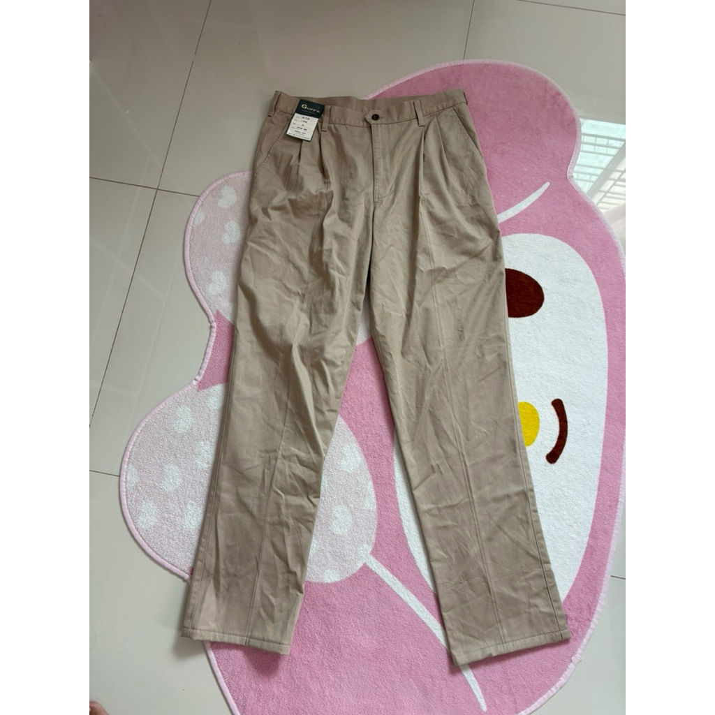 กางเกงขายาว สีกากี Guffy ( no iron )