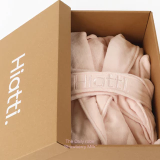 Hiatti. The Daily Robe - Strawberry Milk ชุดคลุมอาบน้ำ 100% Cotton