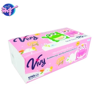 [แพค] VIVY วีวี่ รุ่น Good day กระดาษทิชชู่เช็ดหน้า ห่อละ 170 แผ่น หนา 2 ชั้น แพค 5 ห่อ