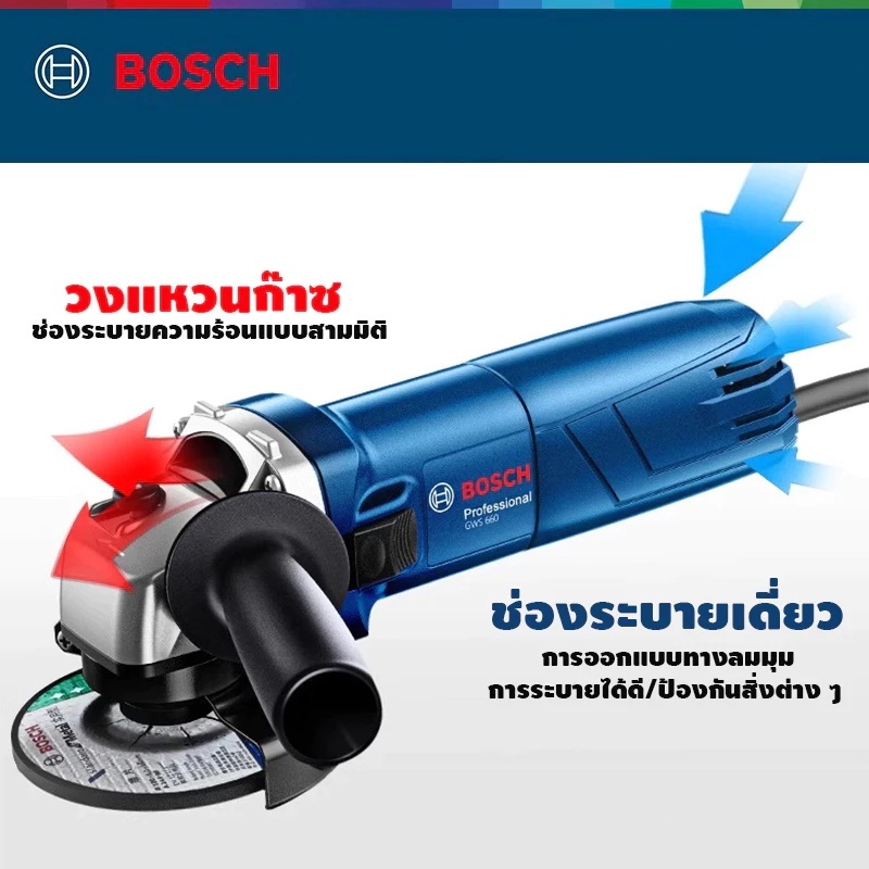 BOSCH เจียรไฟฟ้า ลูกหมู หินเจีย ลูกหมูไฟฟ้า สว่านไฟฟ้า ขัด เจียร ตัด อเนกประสงค์ อุปกรณ์ช่าง เครื่องเจีย ไฟฟ้า แรงบิดสูง - รูปที่ 6