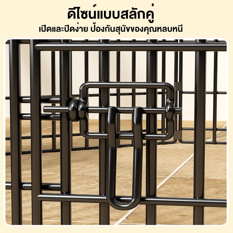 กรงสัตว์เลี้ยง DIY กรงสุนัข กรงแมว กรงกระต่าย ที่ใหญ่พิเศษ คอกสุนัข พับได้อิสระ คอกกั้นสุนัข ท่อเหล็กพับได้หนา รูปที่ 2