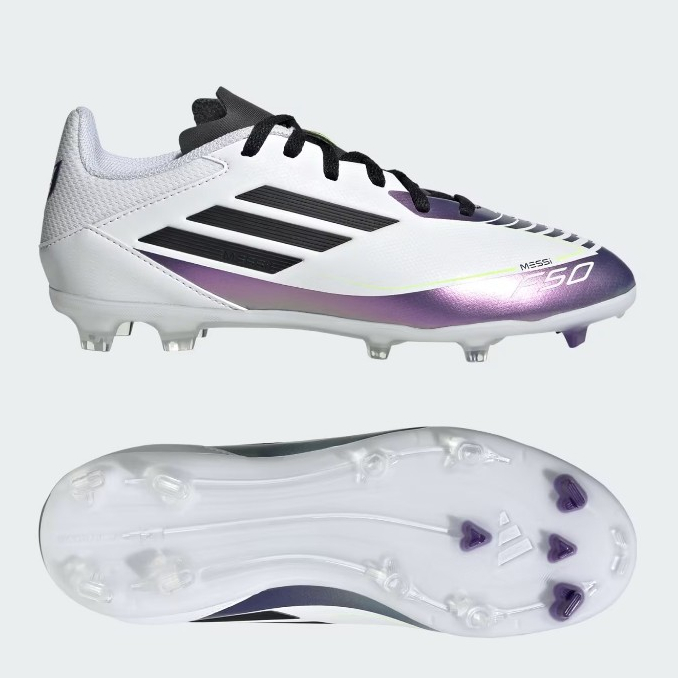 รองเท้าฟุตบอลเด็ก adidas Messi F50 League Firm/Multi-Ground IE9089 ฿2,300 ของเเท้ 100% เเบรนด์ พร้อม