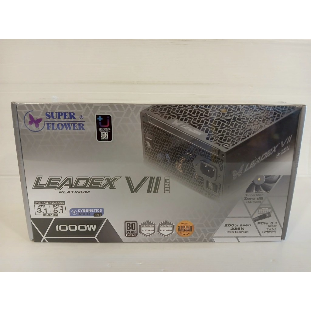 POWER SUPPLY (อุปกรณ์จ่ายไฟ) SUPER FLOWER LEADEX VII PLATINUM PRO 1000W ATX 3.1 - 1000W 80 PLUS PLAT