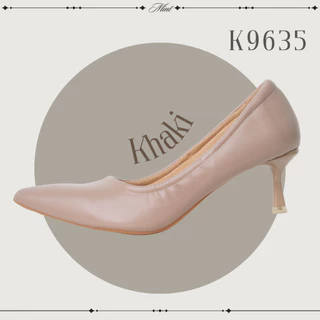 K9635รองเท้าคัชชูปลายแหลมส้นสูง2นิ้วงานบุนวมนุ่ม 360องศา บุสปองค์รอบทรง ให้ความสัมผัสนุ่ม สบายเท้า
