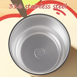 ถ้วย 420 ml Tumbler 316 สแตนเลสสตีล แก้วกาแฟ แก้วดูดสองทาง ใช้ได้ทั้งร้อนและเย็น, Cute