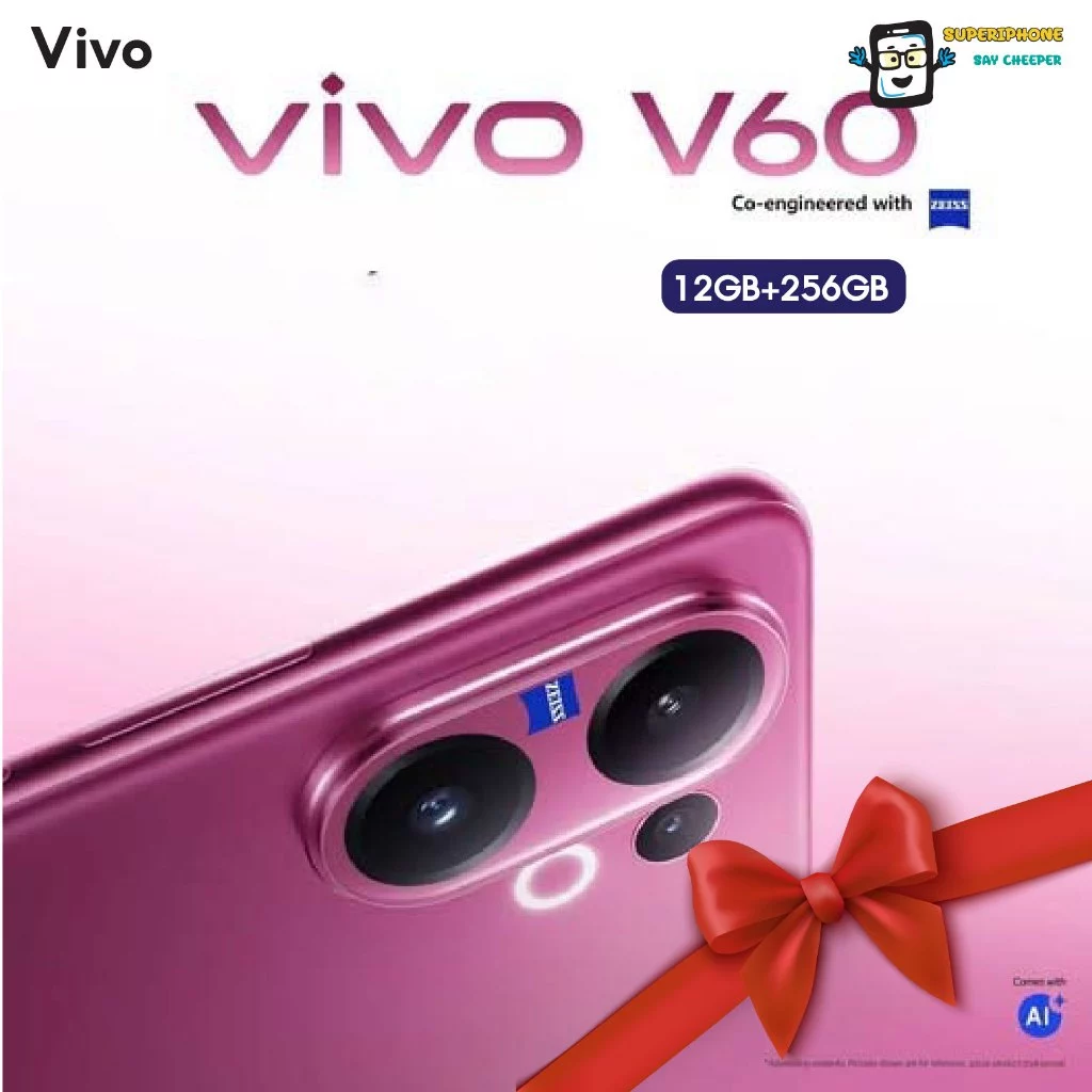 Vivo V60 รุ่น 5G (12/256GB)จอโค้งสี่ด้าน แบตเตอรี่ 6,500mAh(By Shopee SuperTphone1234)