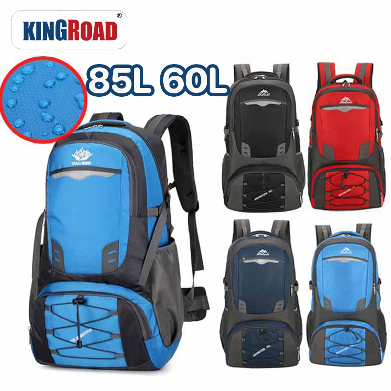 กระเป๋าเป้สะพายหลัง 85L 60L ใบใหญ่ กระเป๋าเป้เดินทาง ความจุ กันน้ำ กีฬา แคมป์ปิ้ง และเดินป่า กระเป๋า