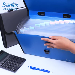 Bantex กระเป๋าใส่เอกสาร แฟ้มเก็บเอกสาร ขนาดA4 13ช่อง พร้อมหูหิ้วและล็อค กันน้ำ file folder