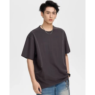 B&R แขนสั้นผู้ชาย Men's Short Sleeve การออกแบบเส้นไหล่ หลวมใส่สบาย แฟชั่นยอดนิยม