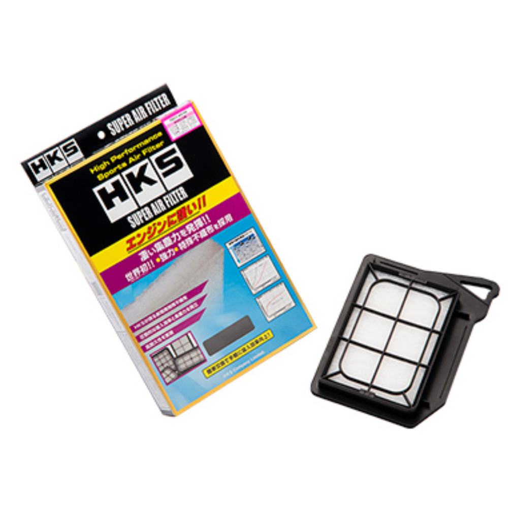 กรองอากาศ HKS Super Air Filter ตัวแบบเปลี่ยนทดแทนสต็อกใหม่ ใช้แผ่นกรองผ้าไม่ทอแห้งที่พัฒนาขึ้นใหม่ ก