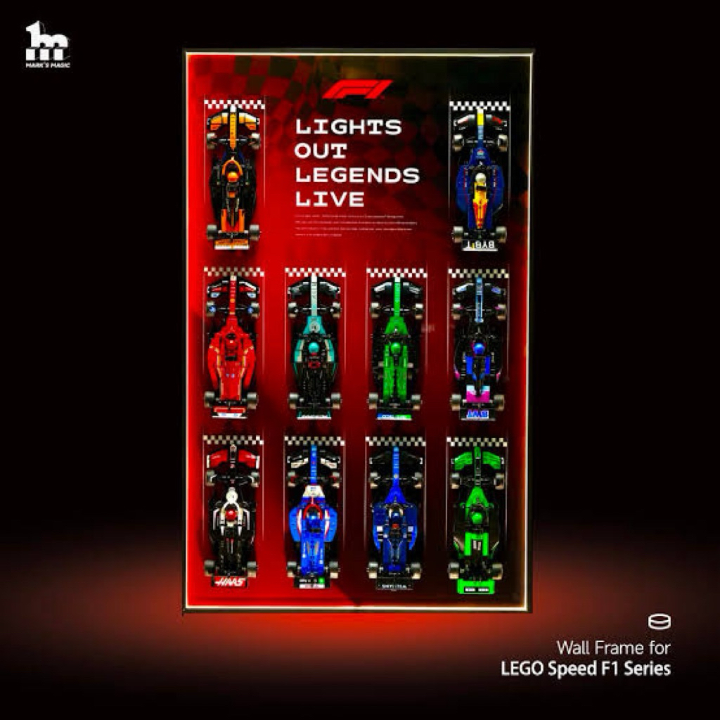 (พร้อมส่ง) กรอบรูปใส่ Lego 77242 - 77251 F1® Collectible Race Cars (Display Case Speed Champions F1)