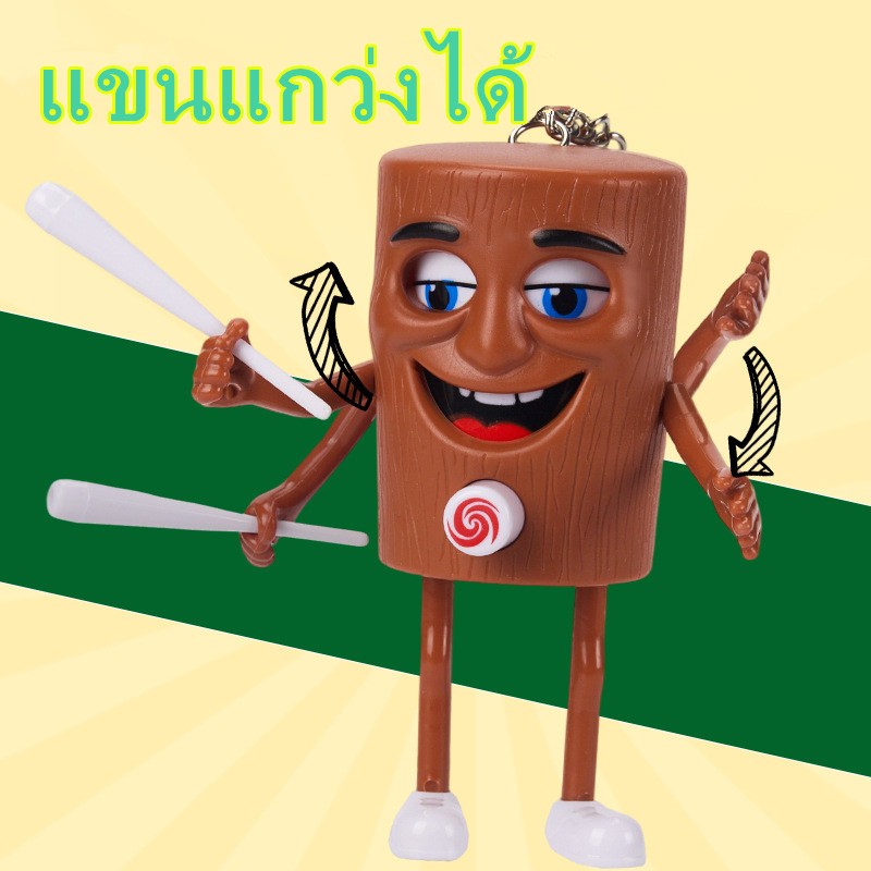 🔥พวงกุญแจ🔥 ของเล่นTung Tung Sahur 3D หมุนกดสนุก เปลี่ยนหน้า Action Figurines กระเป๋าเป้สะพายหลังเครื่องประดับจี้ รุ่น：J2 - รูปที่ 3