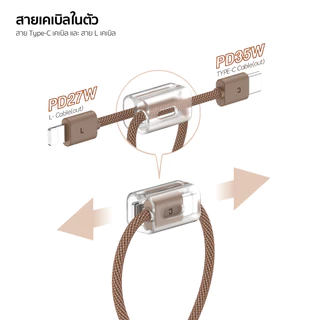 [ชาร์จเร็ว PD35W] VEGER Powerbank รุ่น VPC20-03PD PRO 20000mAh PD35W QC3.0 มีสายในตัว Type-C,L-Cable I ประกัน2ปี