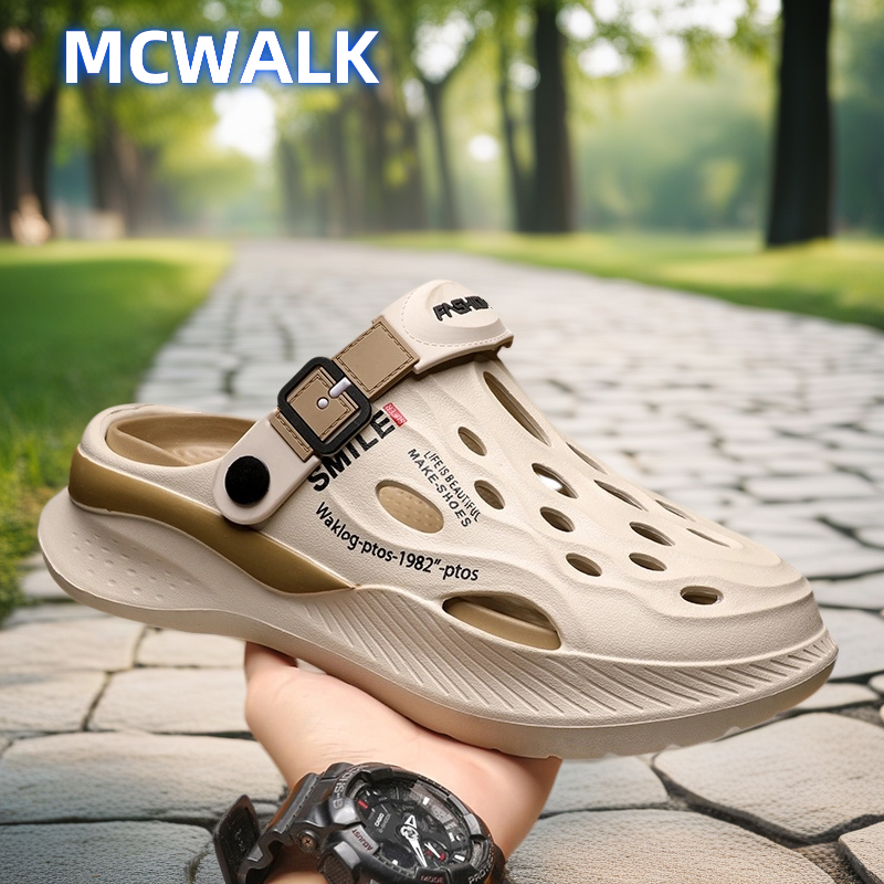 MCWALK รองเท้าหัวโตผู้ชาย-ผู้หญิง/พื้น5ซม./ดีไซน์มินิมอล/กันกลิ่น/พร้อมส่ง