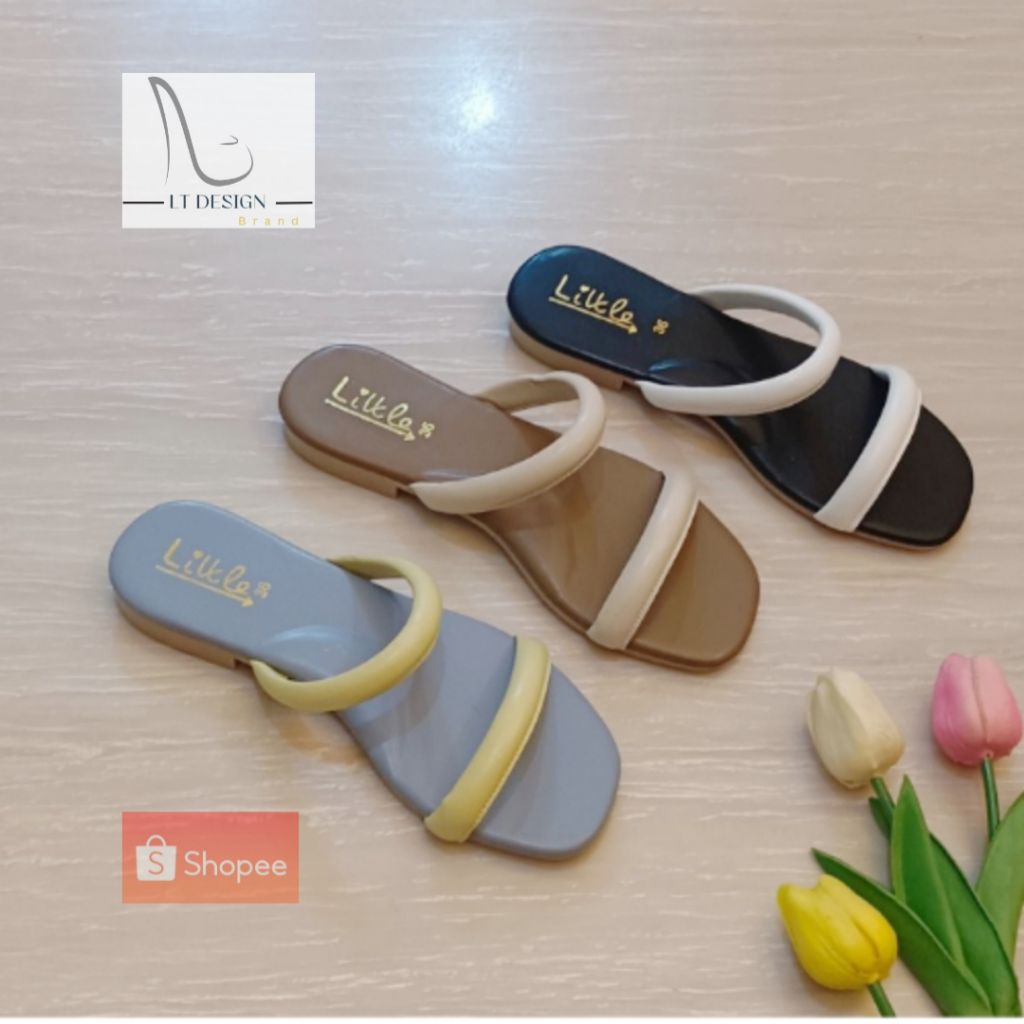 LT Design รองเท้าแตะเสริมส้น หนังนิ่มกระชับ ใส่สบายเท้า รุ่นLT-24