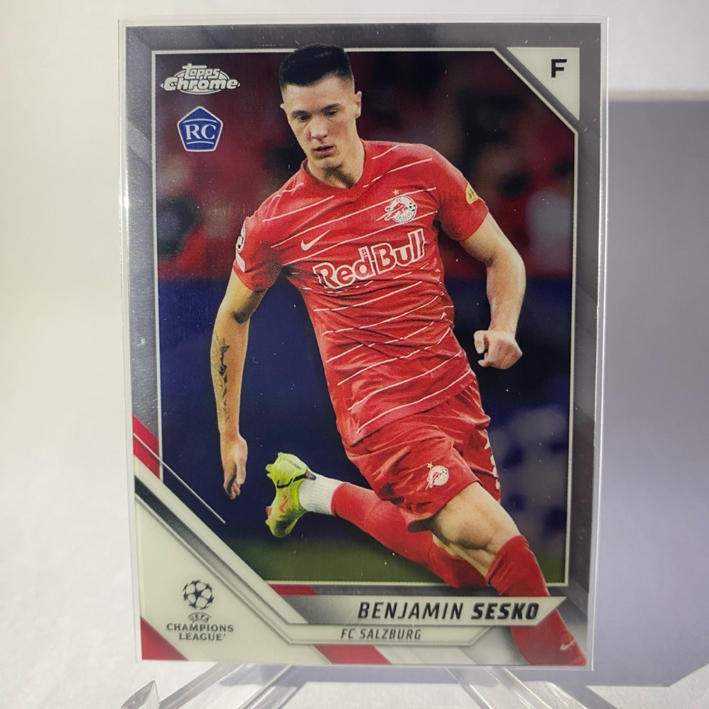 การ์ดนักฟุตบอล BENJAMIN SESKO, RC, SALZBURG, TOPPS CHROME 2022