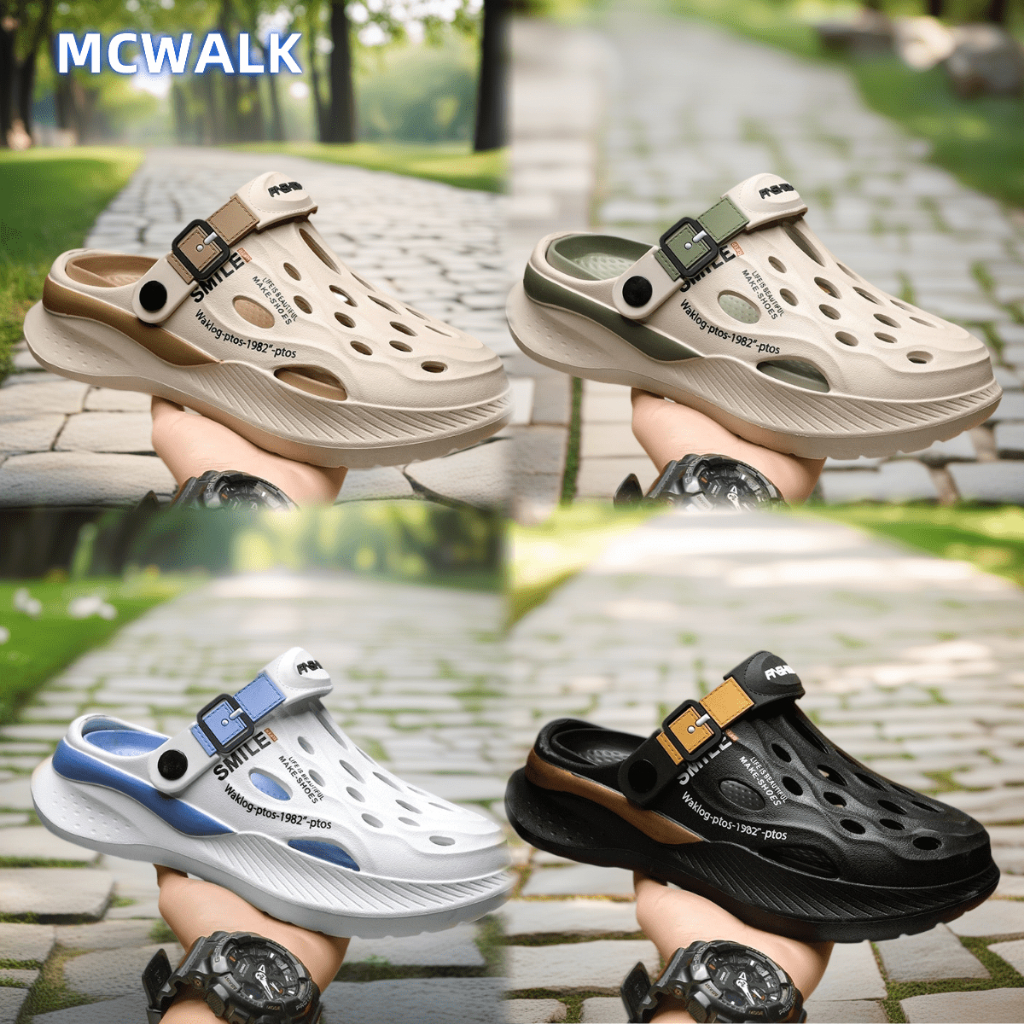 MCWALK รองเท้าแตะ/Unisex/แฟชั่นเกาหลี/สีพาสเทล/พื้น5ซม./ระบายอากาศ/พร้อมส่ง