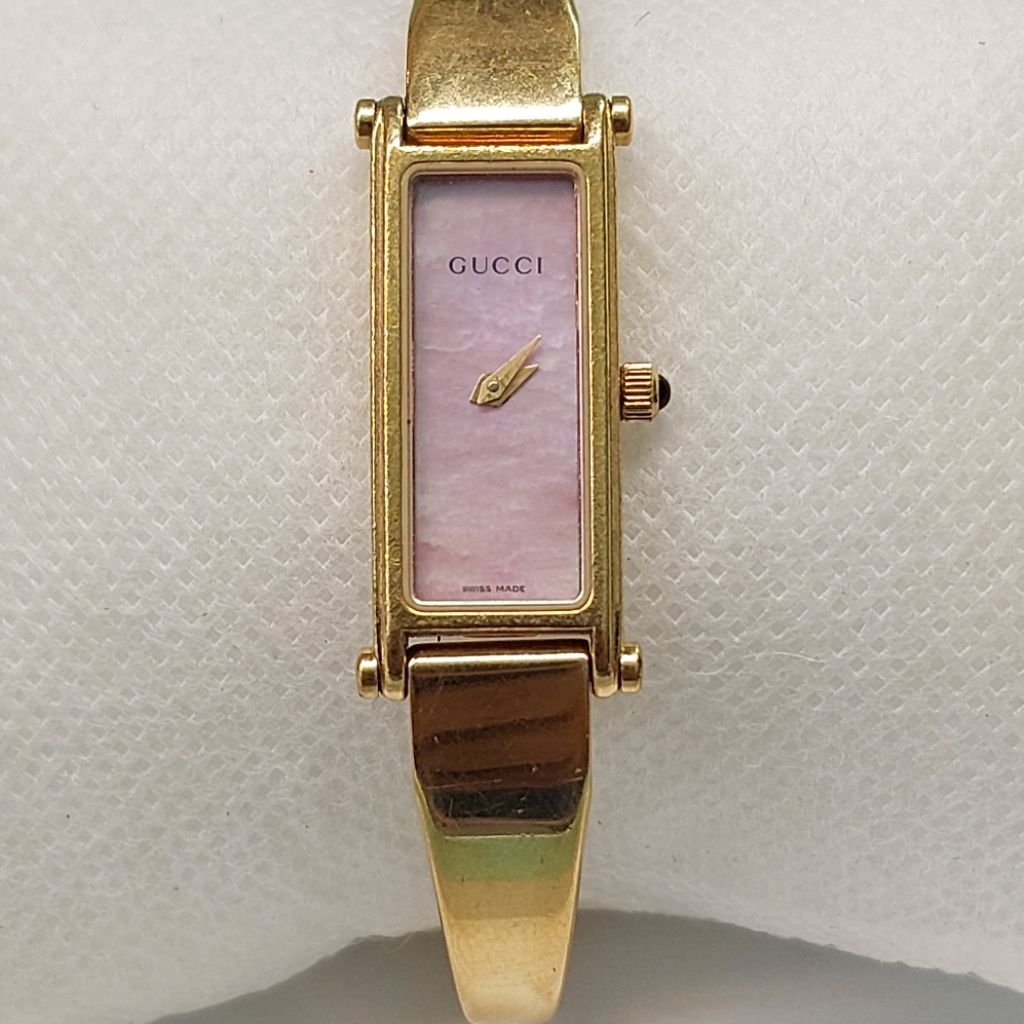 นาฬิกาGUCCIกำไลทองหน้ามุกชมพูแท้