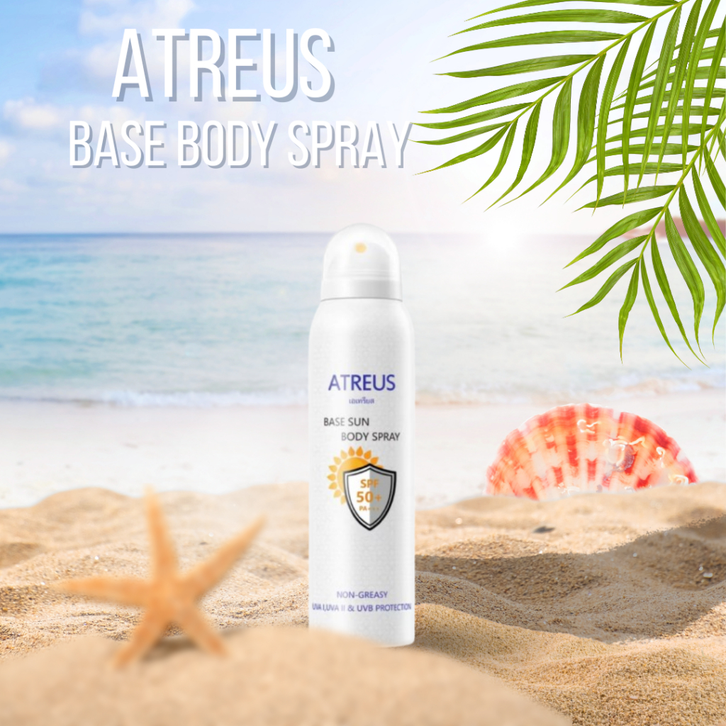 Atreus Base Sun Body Spray SPF 50 PA+++ 150 ml เอเทรียส สเปรย์กันแดด เบส บอดี้ิ