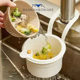 BAANHARDWARE ตะกร้าท่อระบายน้ำ กรองเศษอาหาร ชั้นวางท่อระบายน้ำแบบแขวน KN-S027