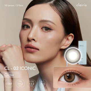 (NEW) Clairis 1Day:สี Iconic Glow รุ่น CL-03 ICONIC คอนแทคเลนส์รายวัน (1 กล่อง 5 คู่) คลาร์ไอริส