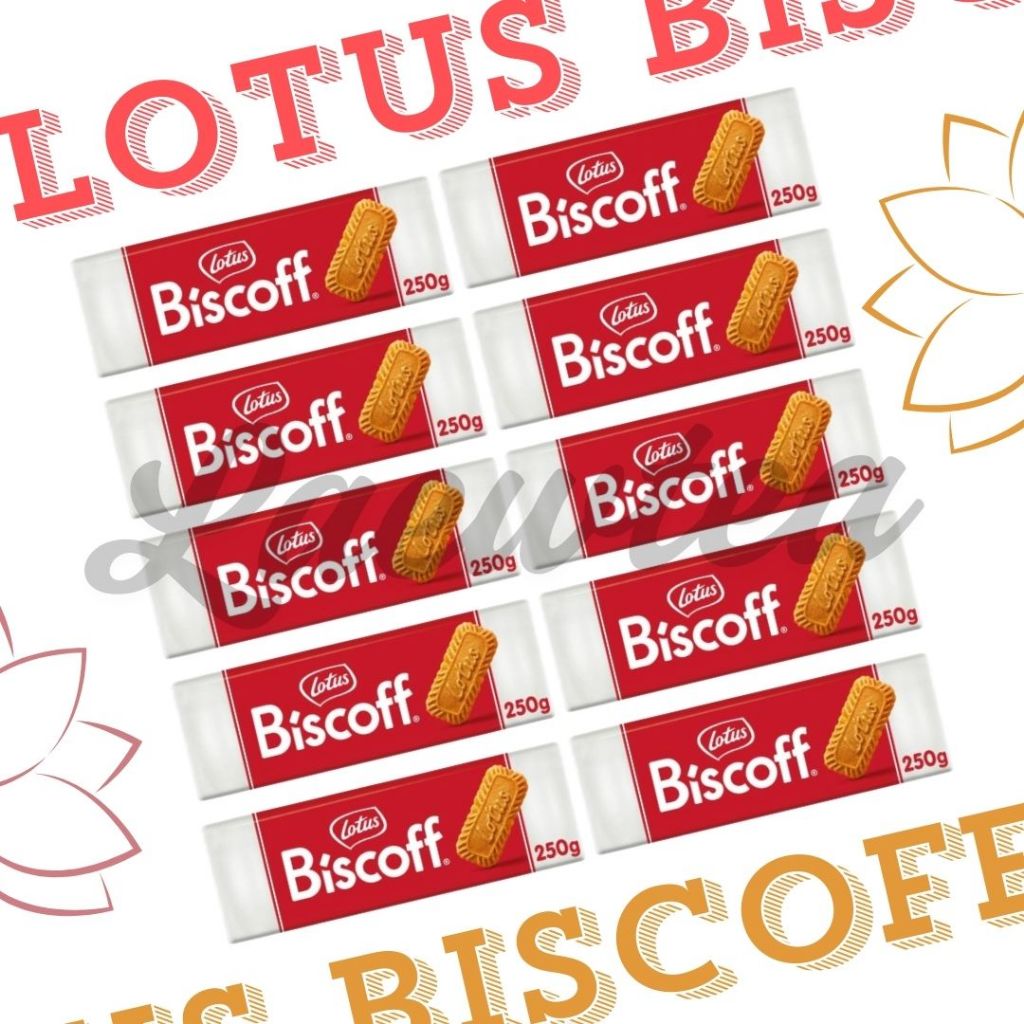 (ขายยกลัง) Lotus Biscoff Original Caramelised Biscuits 250g 1ลังมี 10 ห่อ สินค้าจากเบลเยียม สินค้ามี