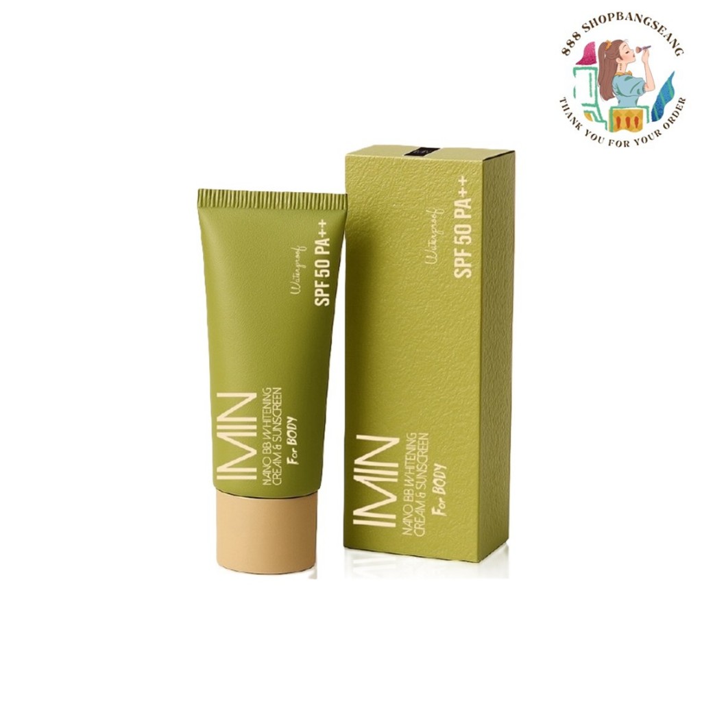 โลชั่นทาตัวไอมิน บีบี ไวท์เทนนิ่ง ครีม IMIN Nano BB Whitening Cream &Sunscreen For Body SPF50 PA+++