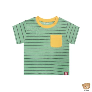 (Premie) Cuddly Cub เสื้อแขนสั้นสำหรับเด็กเล็ก ผู้หญิง ผู้ชาย ลายริ้ว สำหรับใส่ไปเที่ยว ใส่อยู่บ้าน